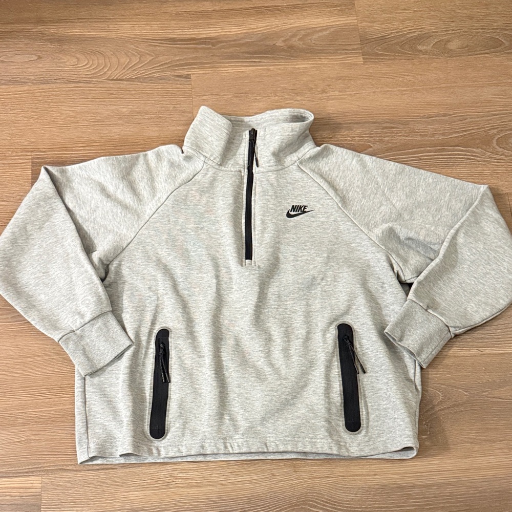 Nike Light Gray Half-Zip Pullover